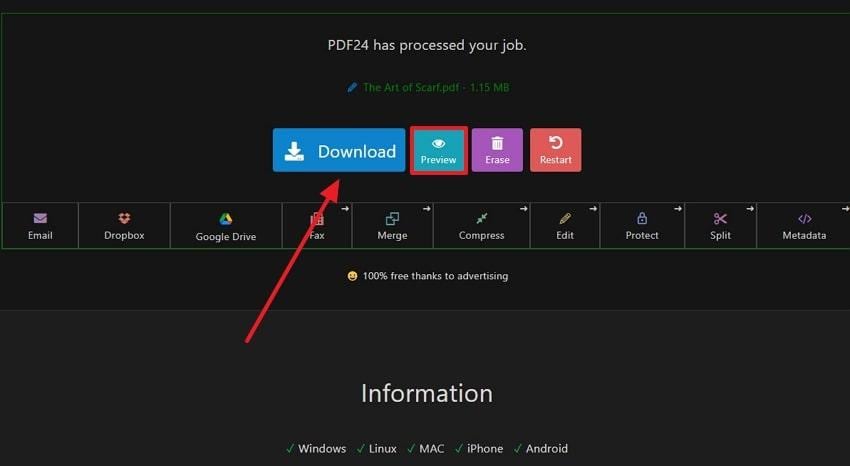 preview and download repaired pdf